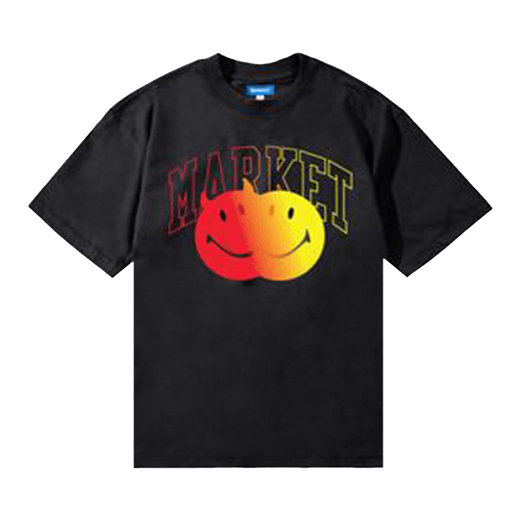 Market Smiley Good And Evil T-Shirt "Jet Black"