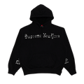 Supreme Contrast Cutout Hooded Sweatshirt "Black"