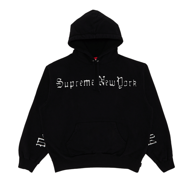 Supreme Contrast Cutout Hooded Sweatshirt "Black"