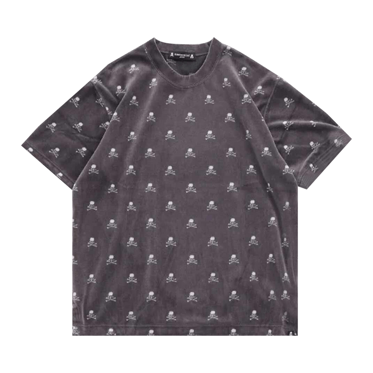 Mastermind Skull Monogram Velour Short-Sleeve Tee "Charcoal"