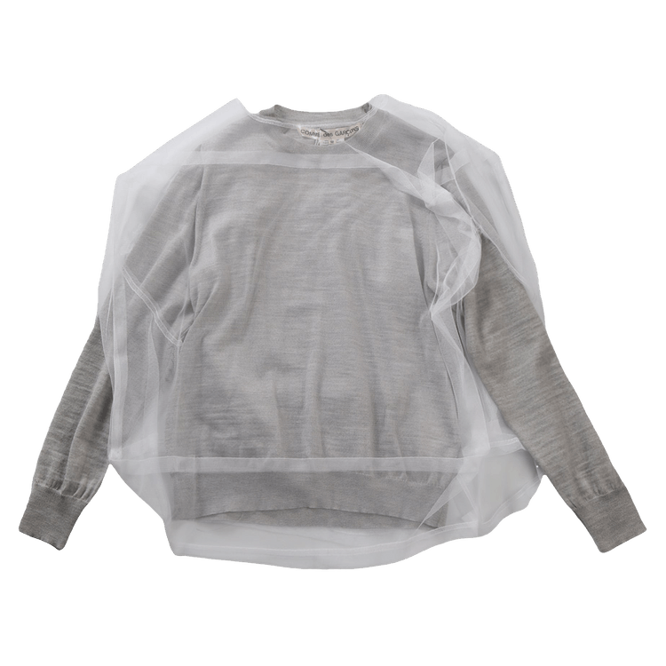 Comme des Garçons Semi-Transparent Blouse "Grey/White"