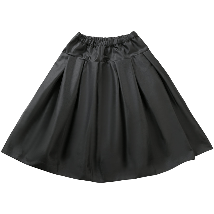 Comme des Garçons Heavy Satin Curve Seam Skirt "Black"