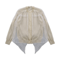 Comme des Garçons Lightweight Button-Up Blouse "Beige/White"