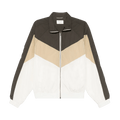 Saint Laurent Zip-Up Long-Sleeve Jacket "Ecru/Brown"