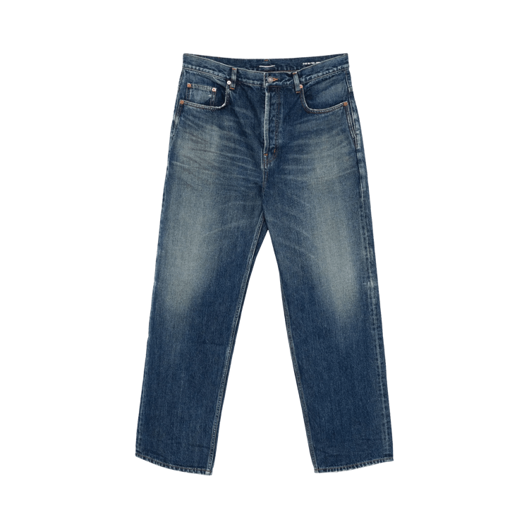 Saint Laurent High Rise Straight Leg Pants "Heritage Blue"