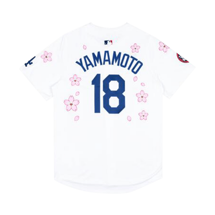 Nike x Takashi Murakami x MLB World Tour Tokyo Series 2025 Dodgers Yamamoto Jersey "White"