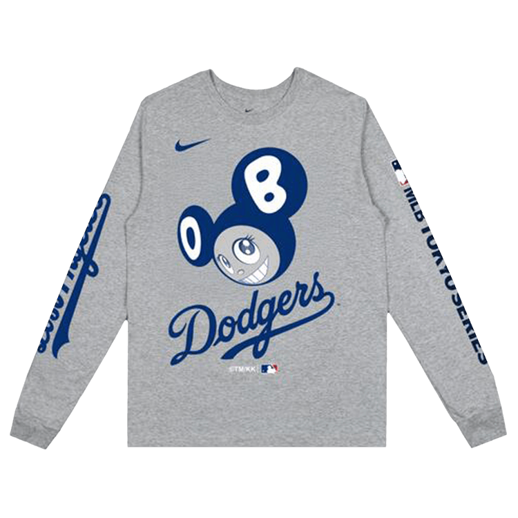 Nike x Takashi Murakami x MLB World Tour Tokyo Series 2025 Dodgers Long-Sleeve Tee "Grey"
