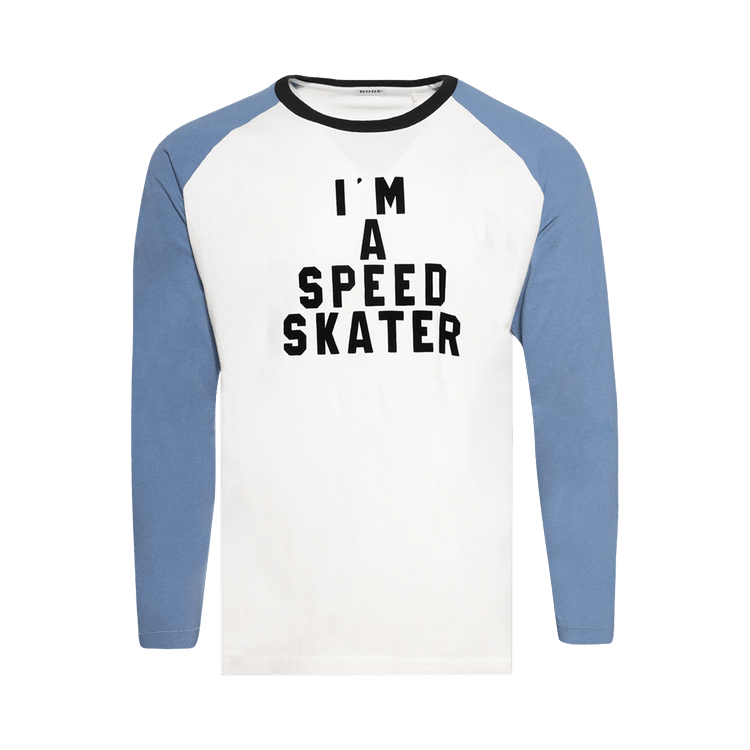 Bode Skater Tee "Blue/Cream"