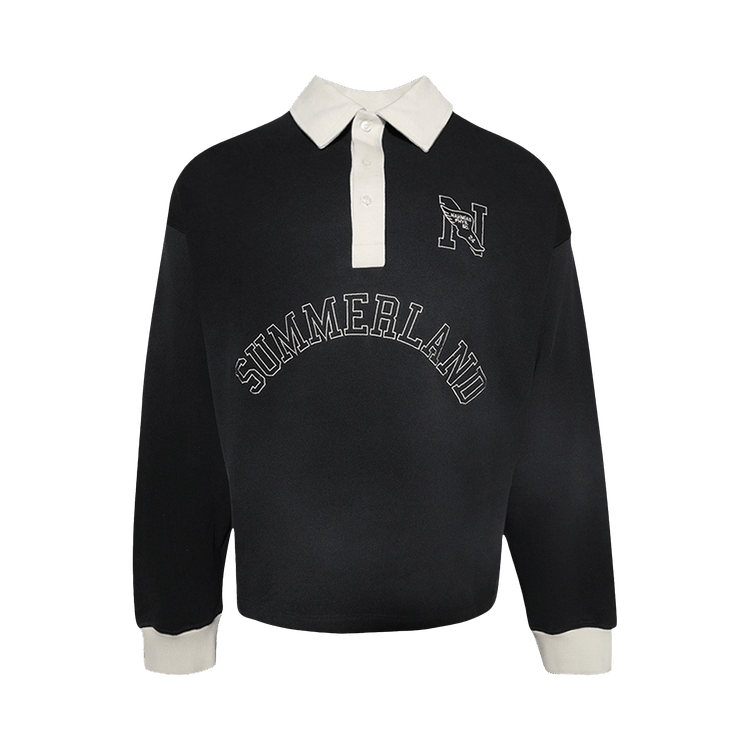 Nahmias Long-Sleeve Polo "Black"