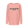 Valentino Striped Long-Sleeve T-Shirt "Avorio/Rosso"