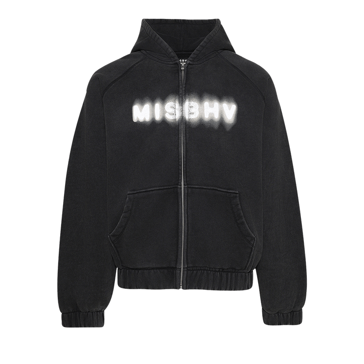 MISBHV Community Zipped Hoodie "Washed Black"