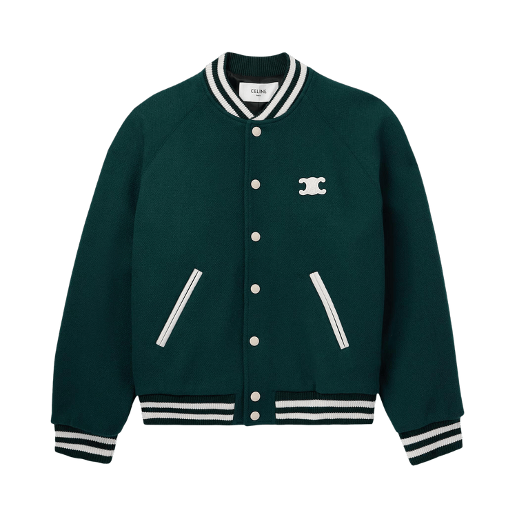 CELINE Loose Teddy Jacket "Vert Sapin"