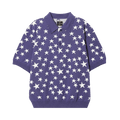 Needles Short-Sleeve Polo Sweater "Purple"