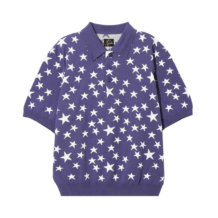 Needles Short-Sleeve Polo Sweater "Purple"