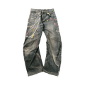 Acne Studios Loose Fit Printed Jeans "Mid Blue"