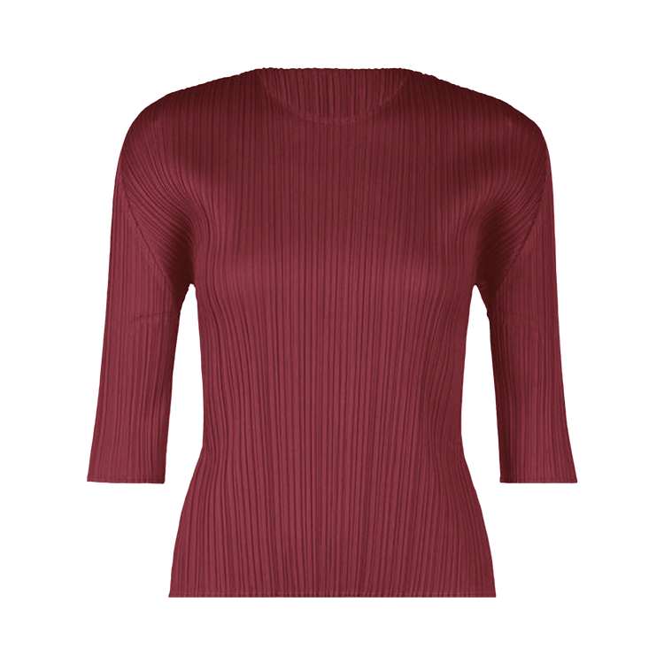 Pleats Please Issey Miyake MC March Shirt "Bordeaux"