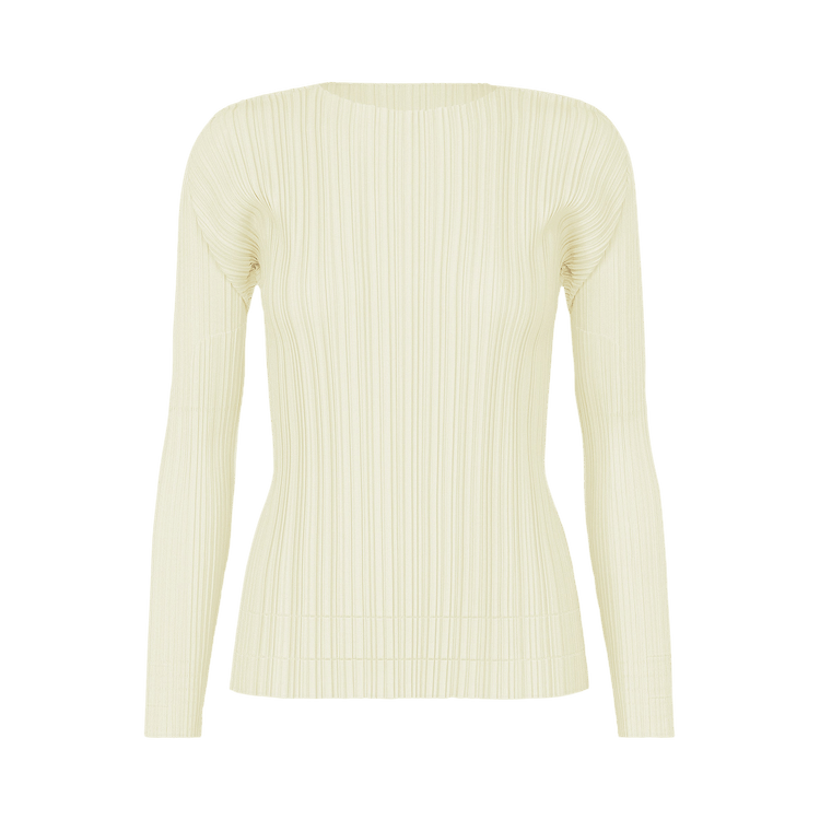 Pleats Please Issey Miyake Soft Pleats Shirt "Cream"