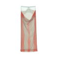 Jean Paul Gaultier Draped Pinstripe Body Morphing Long Skirt "Mint/Coral"