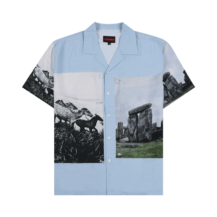 Pleasures Stone Horse Button Down Shirt "Blue"
