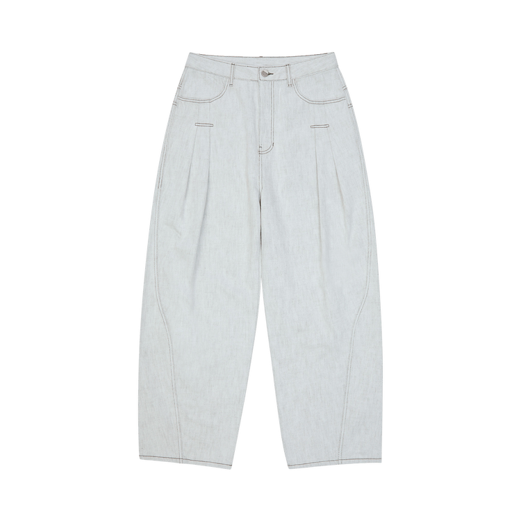 Ader Error Semi-Oversized Fit Jeans "White"