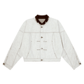 Ader Error Semi-Oversized Fit Trucker Jacket "White"