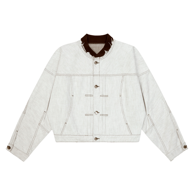 Ader Error Semi-Oversized Fit Trucker Jacket "White"