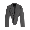 Phoebe Philo Tucked Tailored Jacket "Dark Taupe"