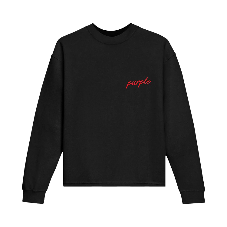 PURPLE BRAND Oversized Long-Sleeve Tee "Black"