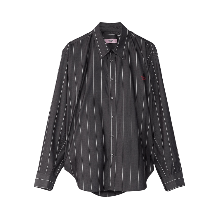 Martine Rose Pulled Neck Long-Sleeve Shirt "Grey"