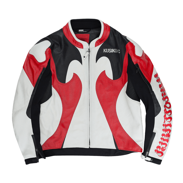 KUSIKOHC Spidi Burn Rider Leather Jacket "Red"