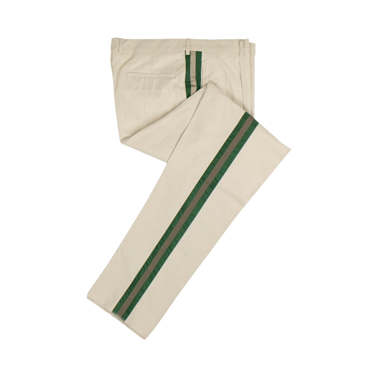 Valentino Side Stripe Blend Pants "Beige/Green"