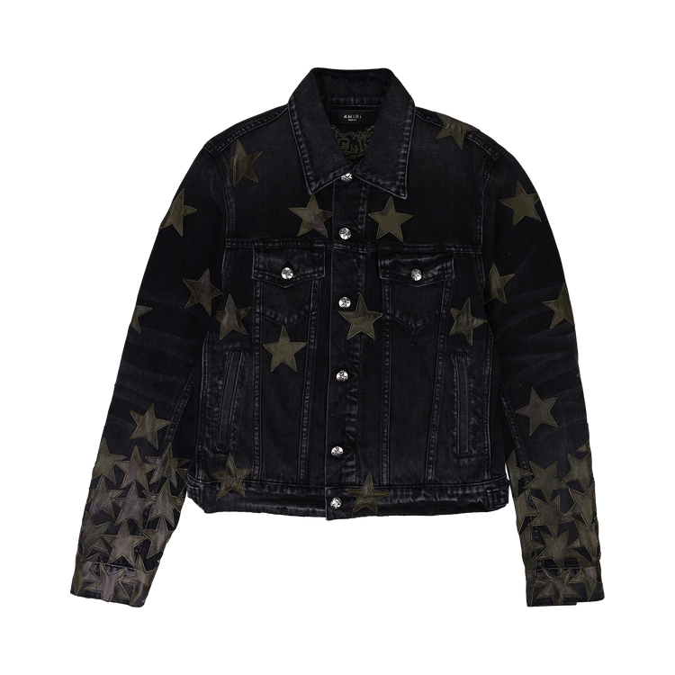 Amiri Chemist Trucker Denim Jackets "Aged Black"