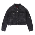 KUSIKOHC Padded Multi Rivet Denim Jacket "Black"