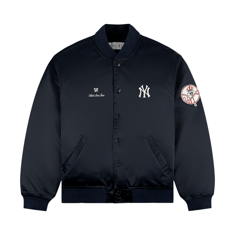 Aimé Leon Dore x New York Yankees Satin Varsity Jacket "Navy Blazer"