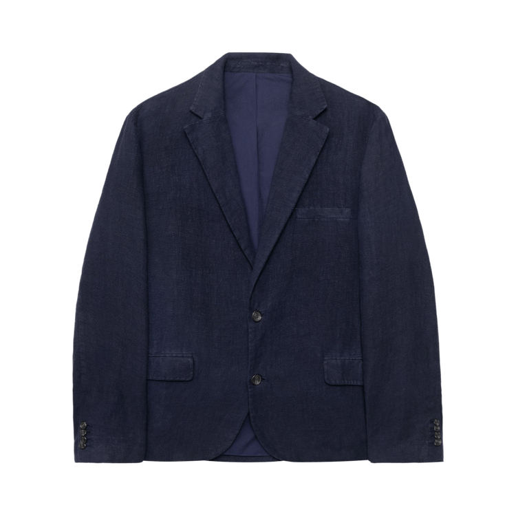 Stussy Blazer Textured Linen "Navy"