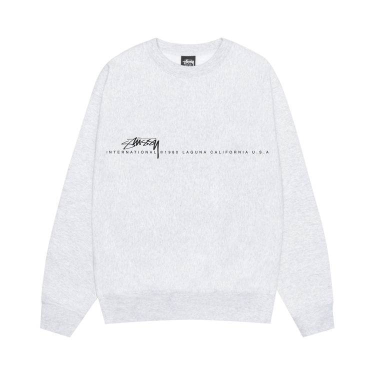 Stussy Smooth 80 Crew "Ash Heather"