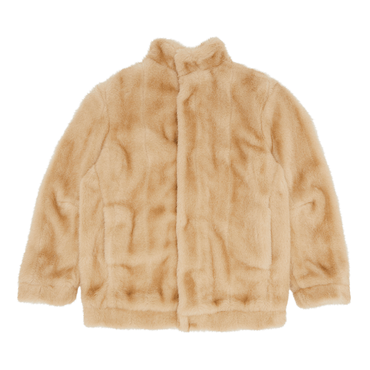 MM6 Maison Margiela Faux Fur Sports Jacket "Light Beige"