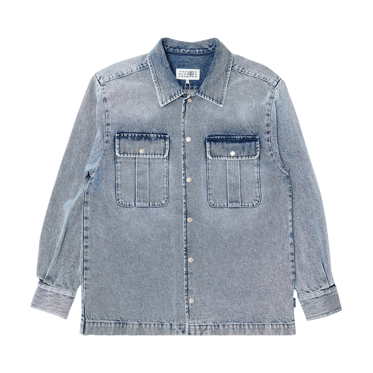 MM6 Maison Margiela Denim Long-Sleeve Shirt "Medium Blue"