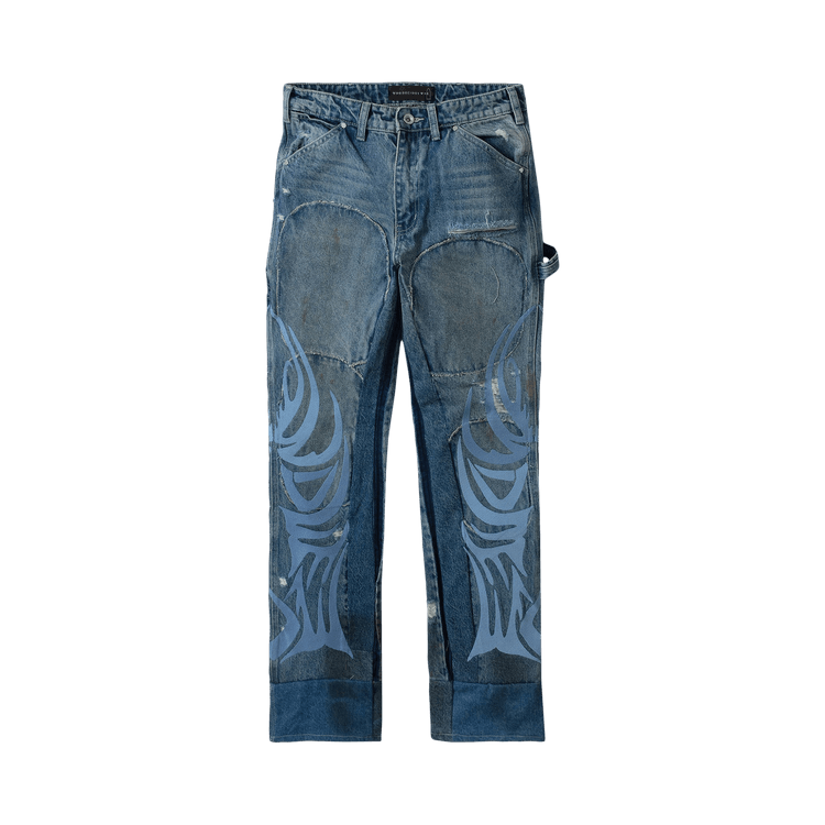 Who Decides War Winged Carpenter Denim Pants "Sky"
