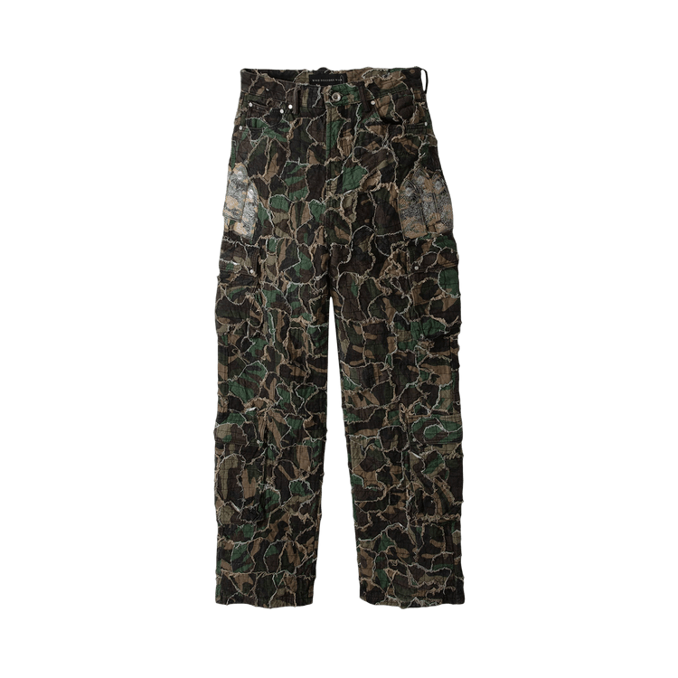Who Decides War Washed Camo Cargo Pants "Olive"