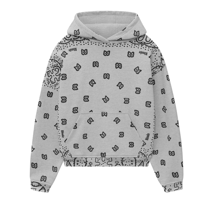 Rhude Bandana Hoodie "Heather Grey"