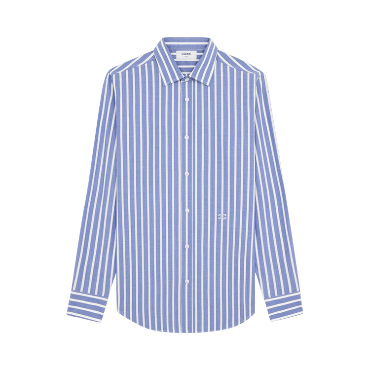 CELINE Chemise Loose Col Drugstore "Chambray/Chalk"