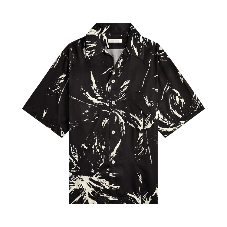 Wales Bonner Highlife Bowling Shirt "Mcnish Black/White"