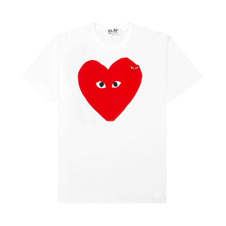 Comme des Garçons PLAY Red Emblem Tee "White"