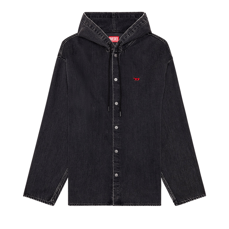 Diesel D-Dewny Hooded Denim Jacket "Black"