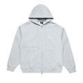 Dime Cursive Small Logo Zip Hoodie "Grey"