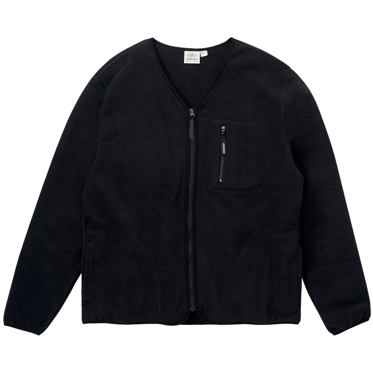 Gramicci Fleece Cardigan Zip Up "Black"