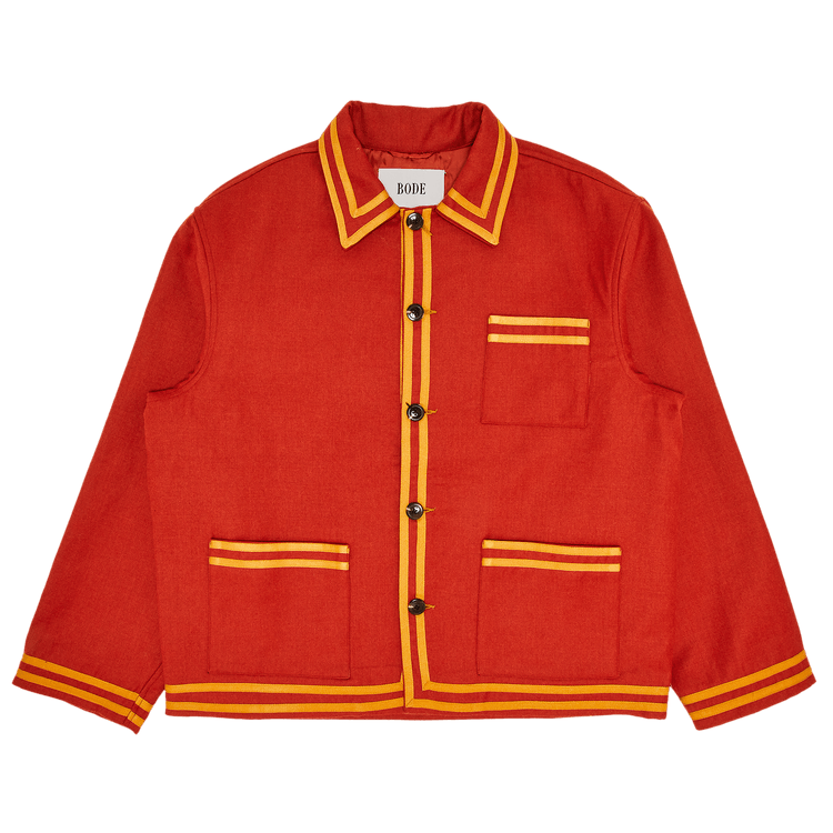Pre-Owned Bode Society Club Jacket "Red", From the Closet of Pusha T