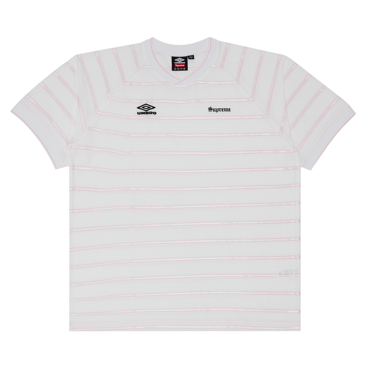 Supreme x Umbro Stripe Soccer Jersey "White"