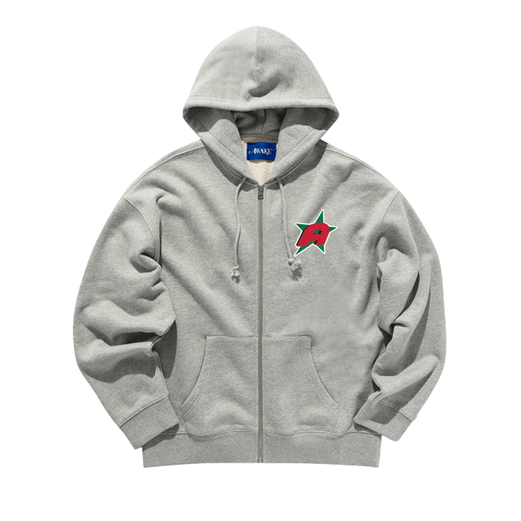 Awake NY Star A Zip-Up Hoodie "Heather Grey"